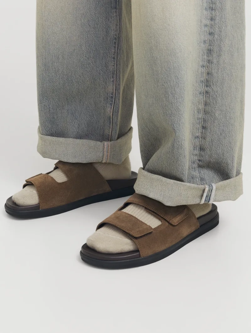 Sandalias Jack & Jones SUDE SANDAL PLAZA TAUPE