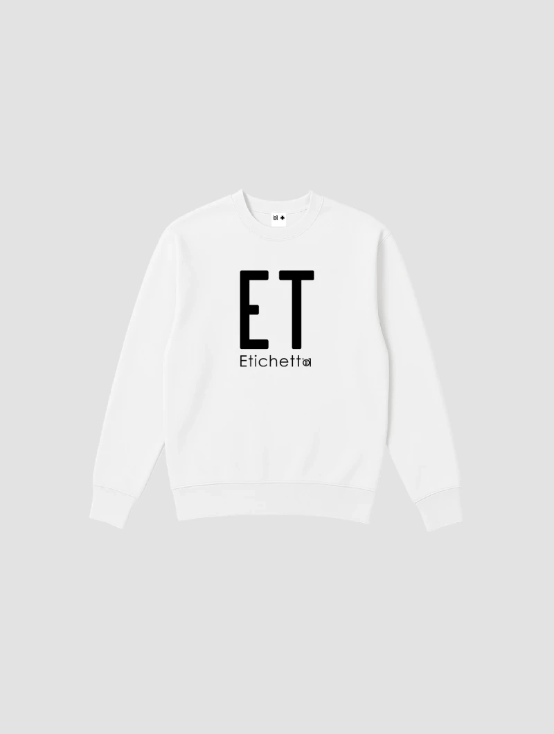 Sudadera Etichetta Logo Blanco