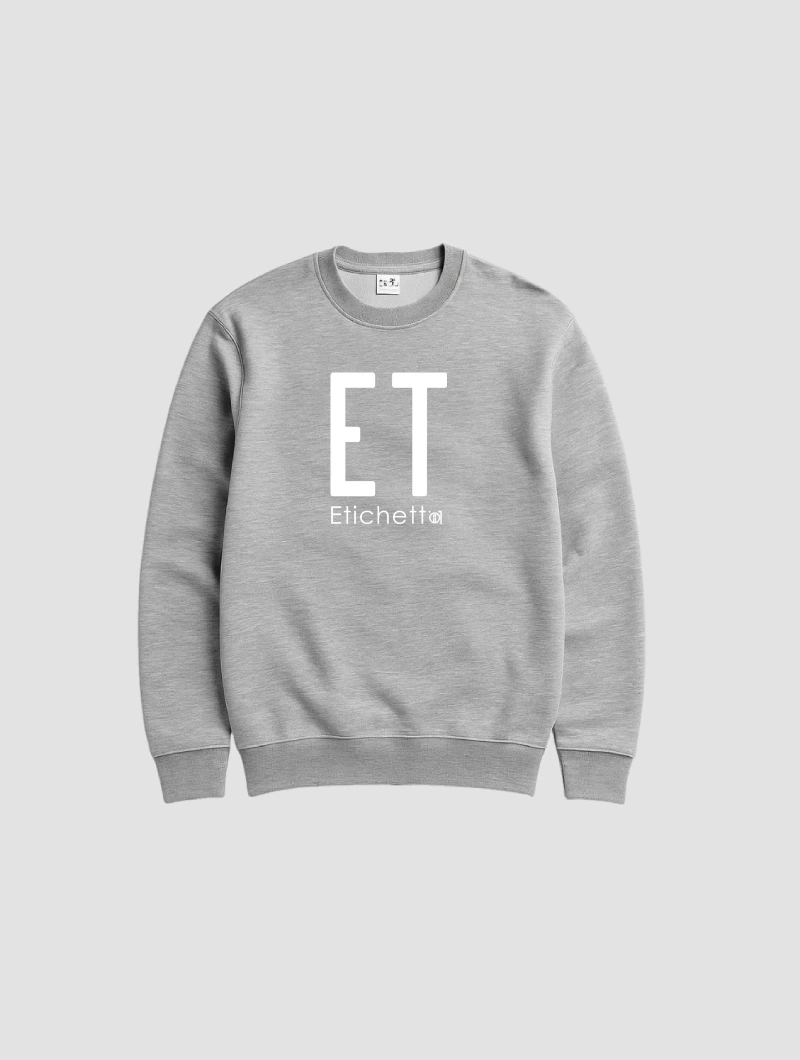 Sudadera ETichetta Logo Gris