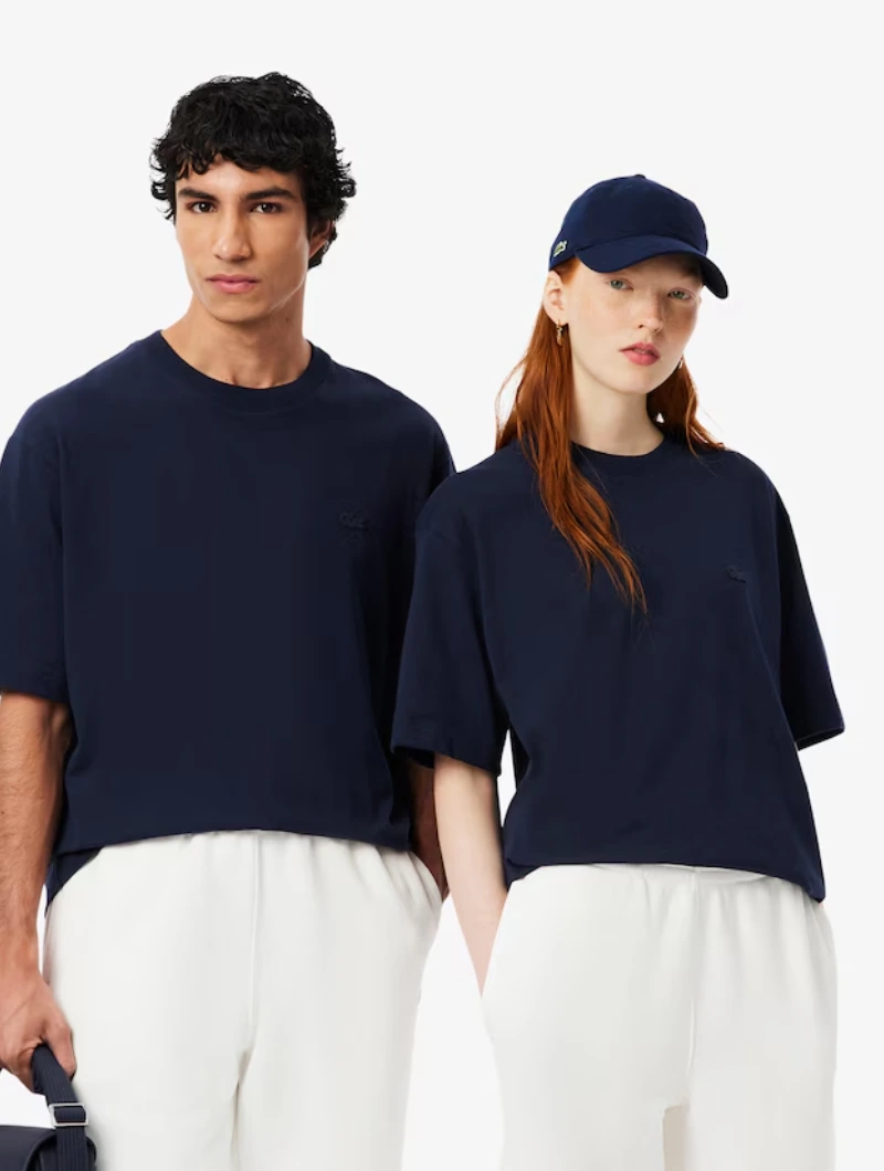 Camiseta de punto jersey grueso de corte holgado