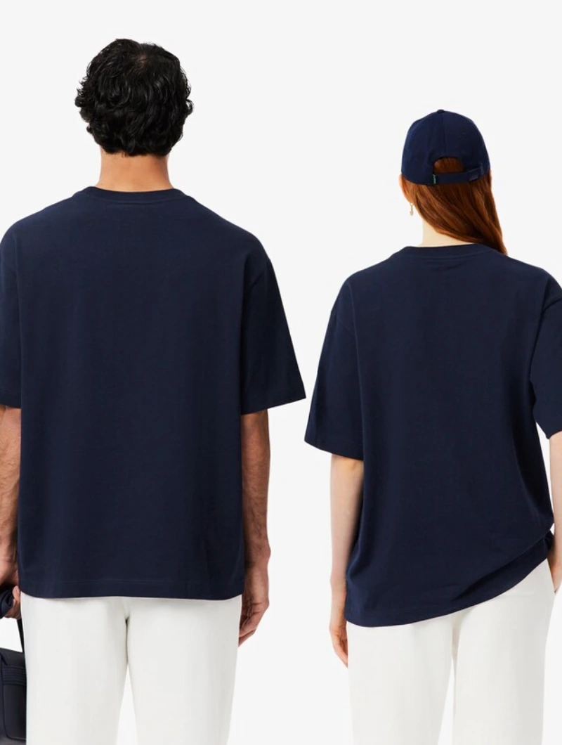 Camiseta de punto jersey grueso de corte holgado