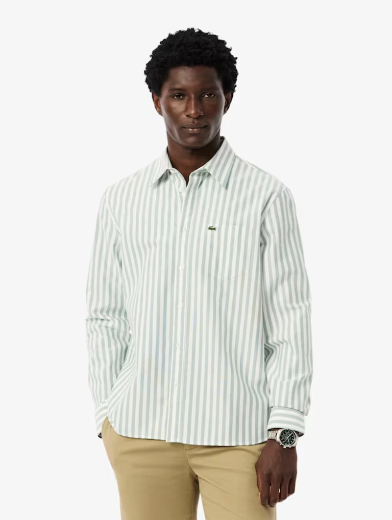 Camisa Oxford de corte regular de rayas