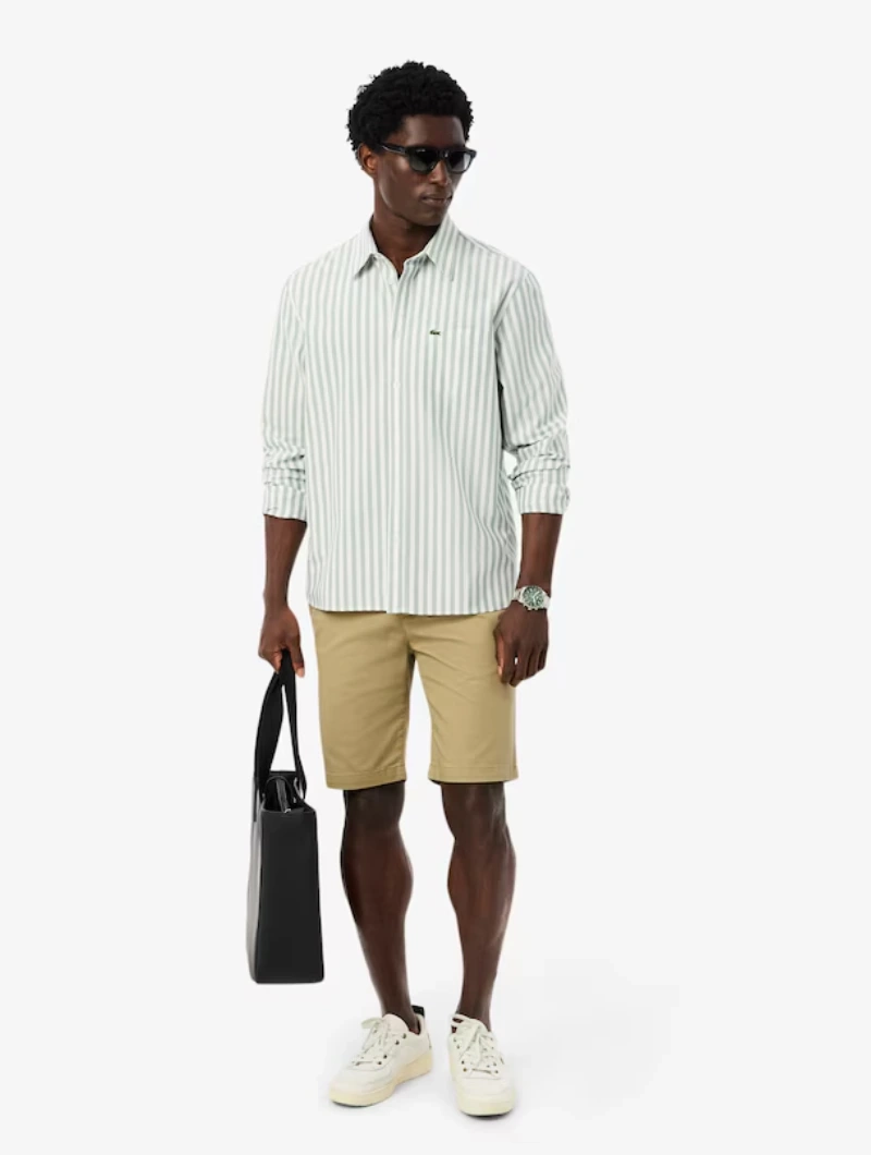 Camisa Oxford de corte regular de rayas