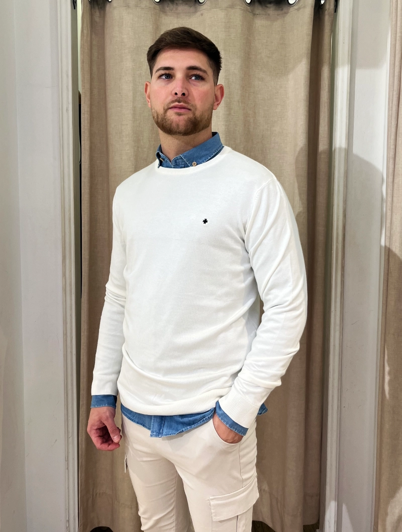 Jersey North LA Cuello Caja Blanco