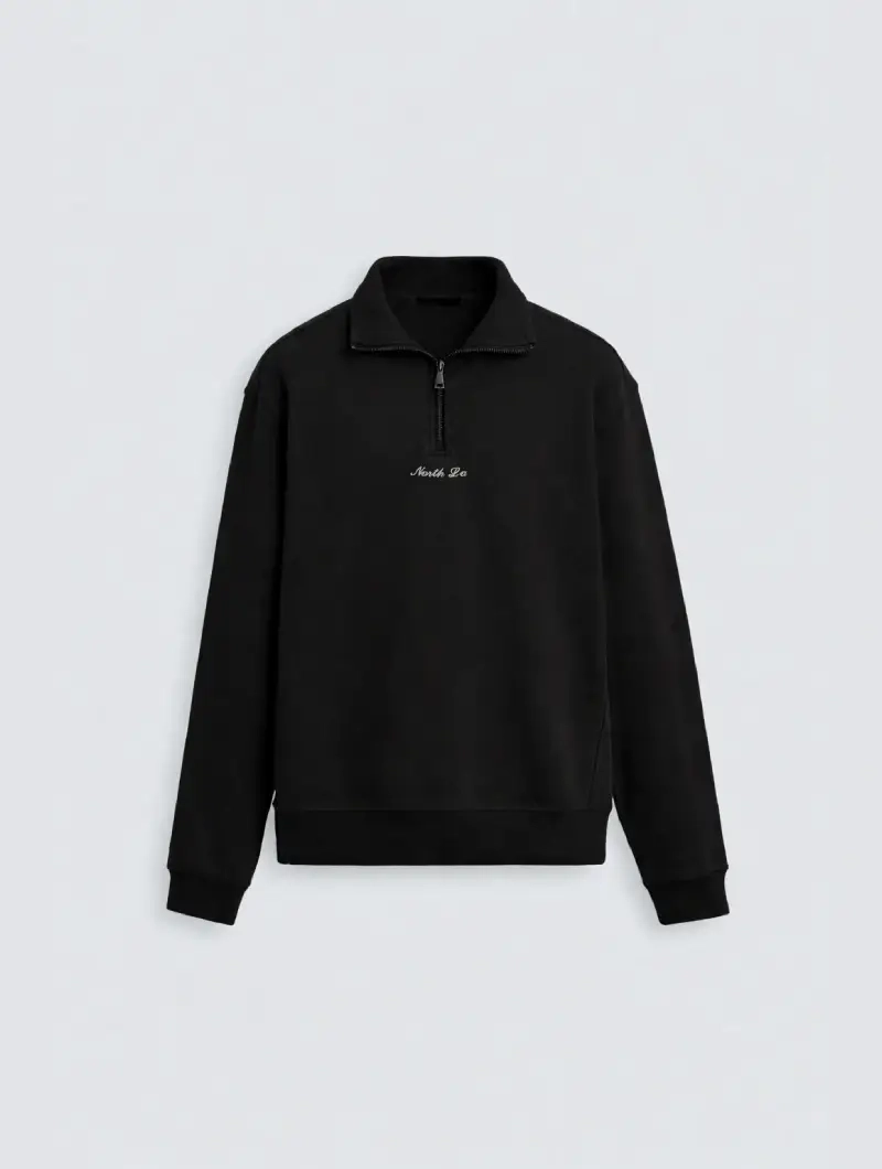 Sudadera North Esencial Zip Negra