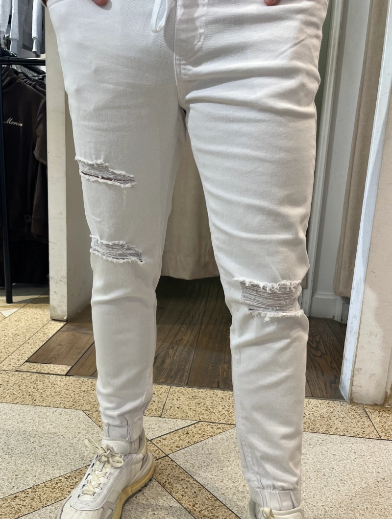 Jogger Blanco Roto