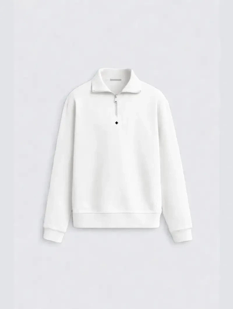 Sudadera North Esencial Zip Blanca
