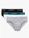 Pack de 3 calzoncillos de algodón elástico Lacoste