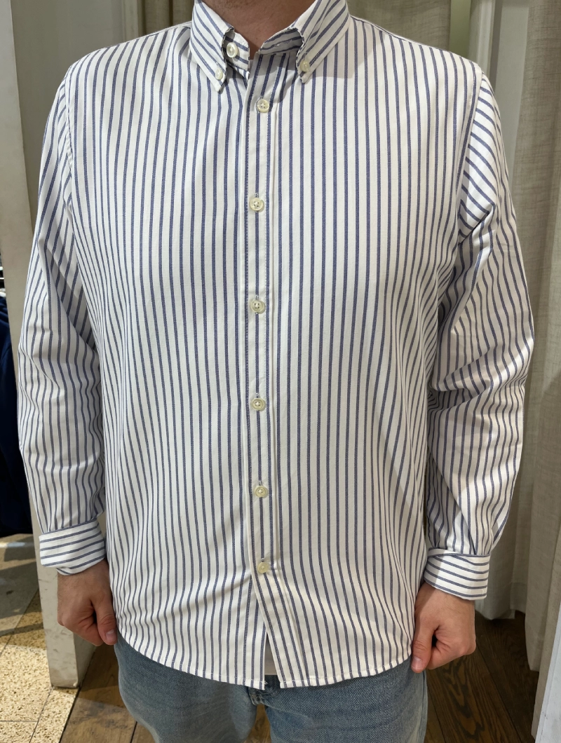 Camisa Rayas Azul North La