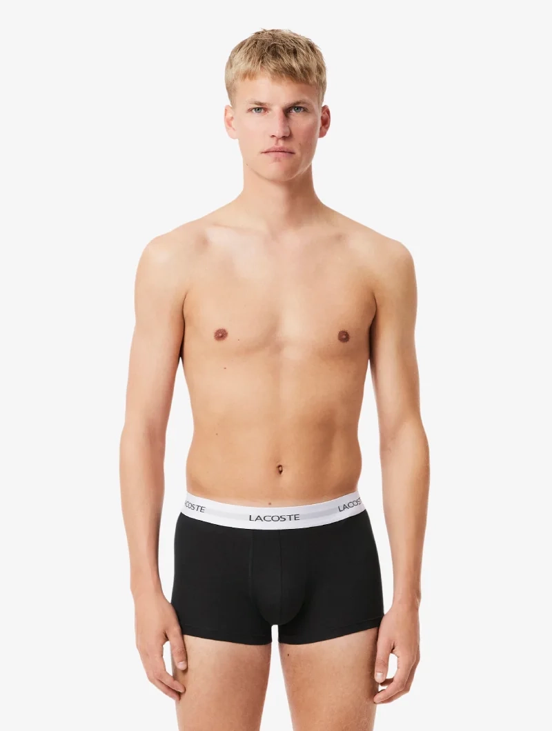 Pack de 3 calzoncillos de algodón elástico Lacoste