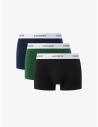 Pack de 3 calzoncillos de algodón elástico Lacoste