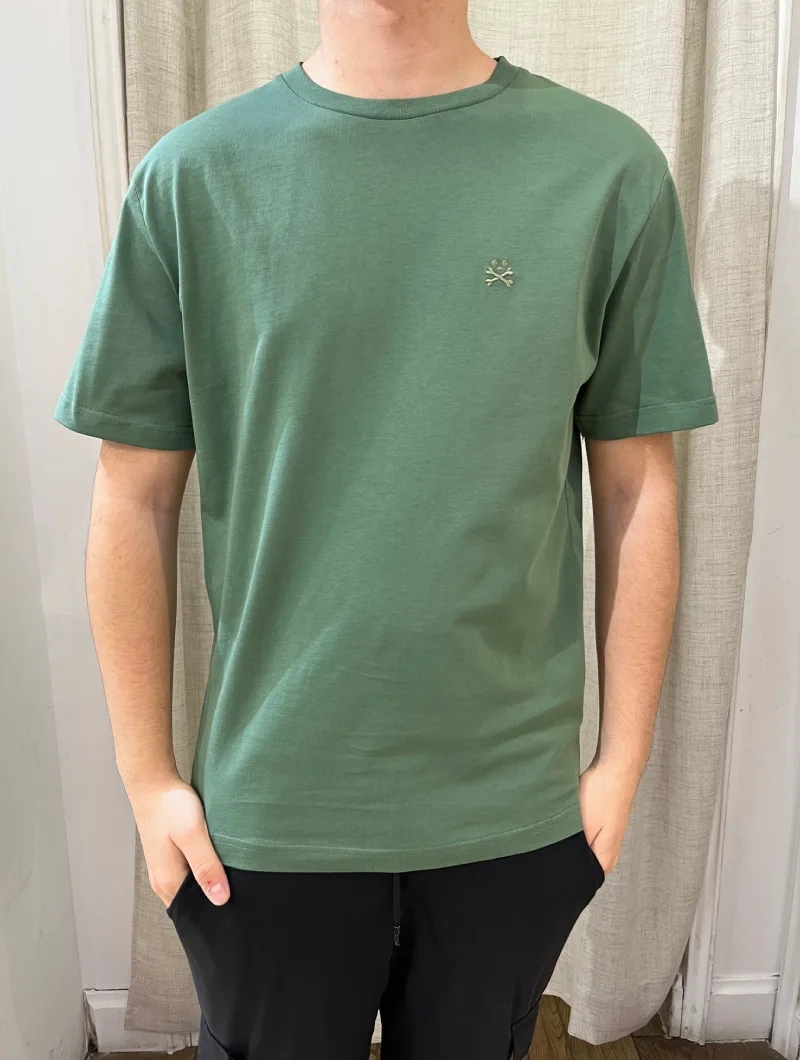 CAMISETA SOULS & BONES VERDE ESPALDA