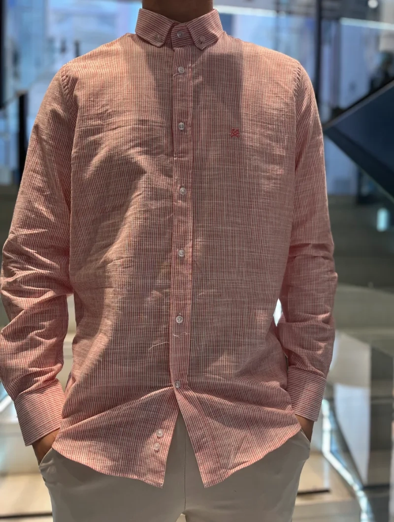 CAMISA SOULS & BONES ROJA RAYAS