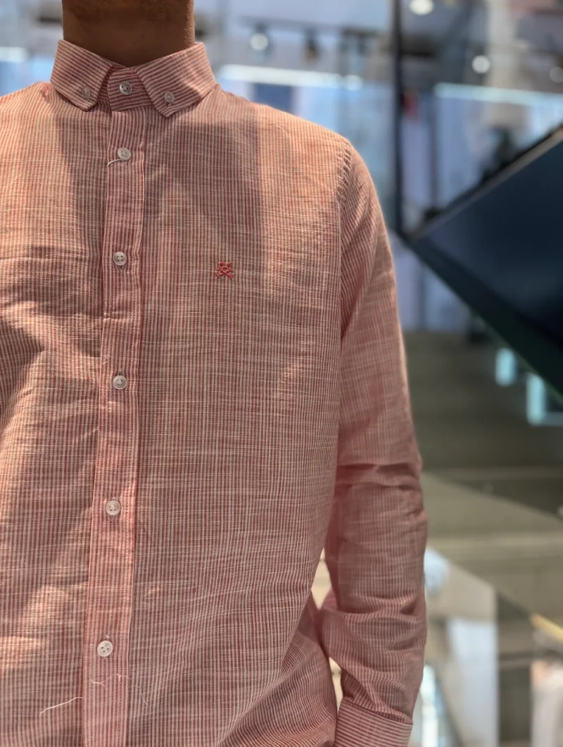 CAMISA SOULS & BONES ROJA RAYAS 2