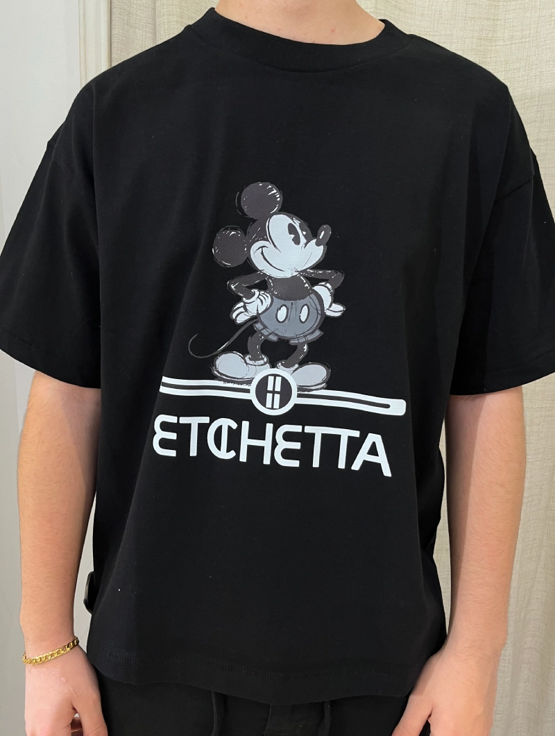 Camiseta ET Mickey Negra Over