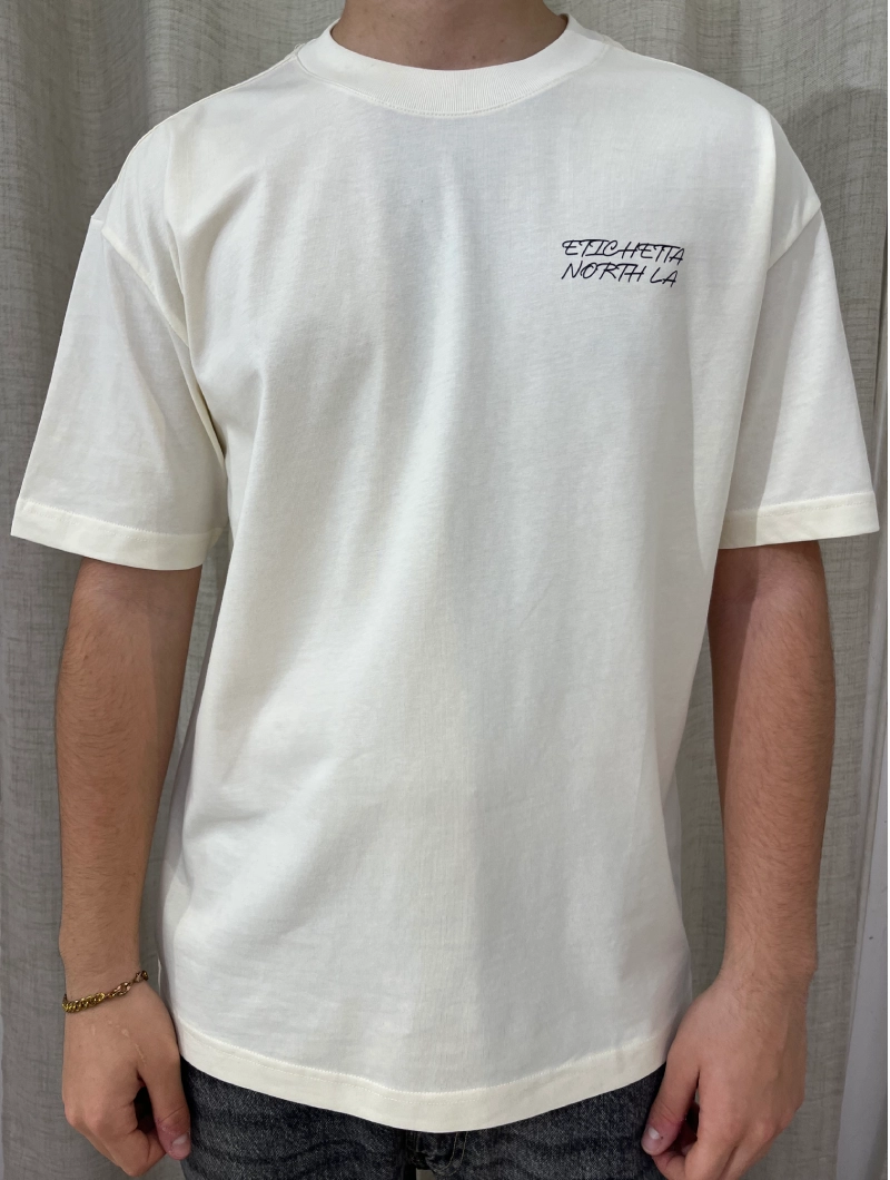 Camiseta NORTH CEREZAS OVER Beige