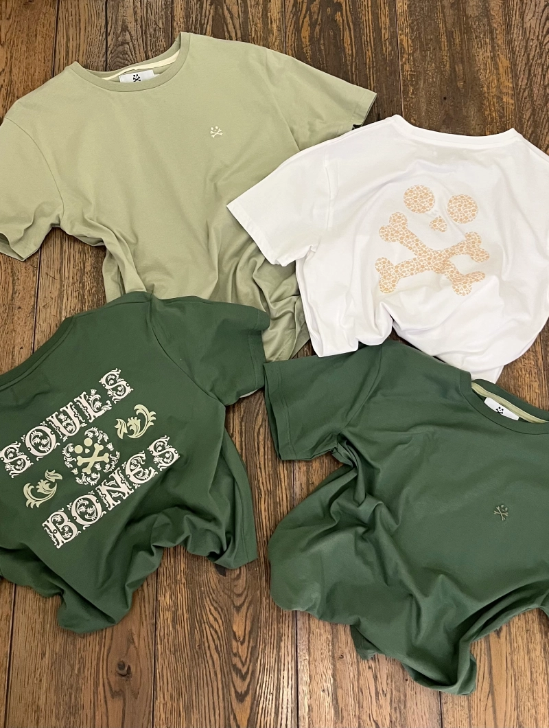 CAMISETA SOULS & BONES VERDE CLARO ATEMPORAL