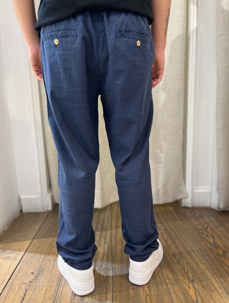 Pantalón Estilo Lino azul marino