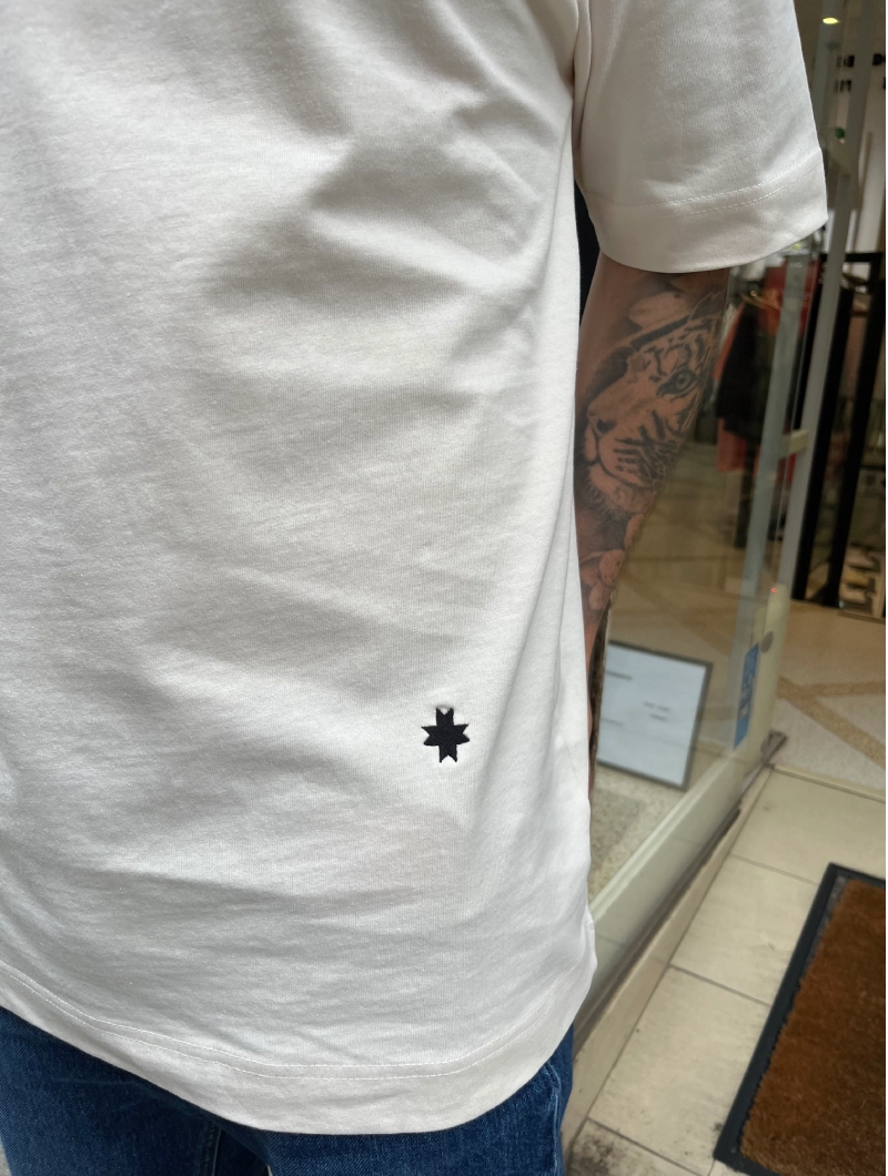 CAMISETA NORTH LA AMERICAN FIT BEIGE LOGO ABAJO