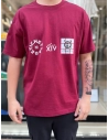 CAMISETA OVER ETICHETTA BURDEOS