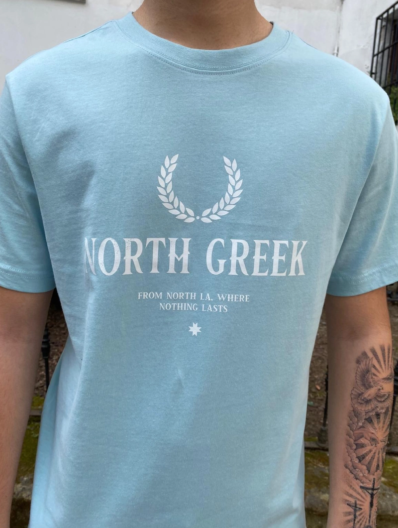 Camiseta North La Greek Regular Azul