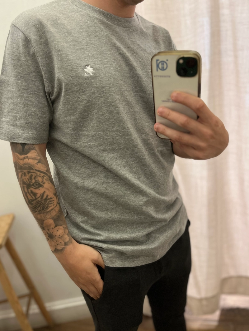 Camiseta NORTH Slim/Regular Gris