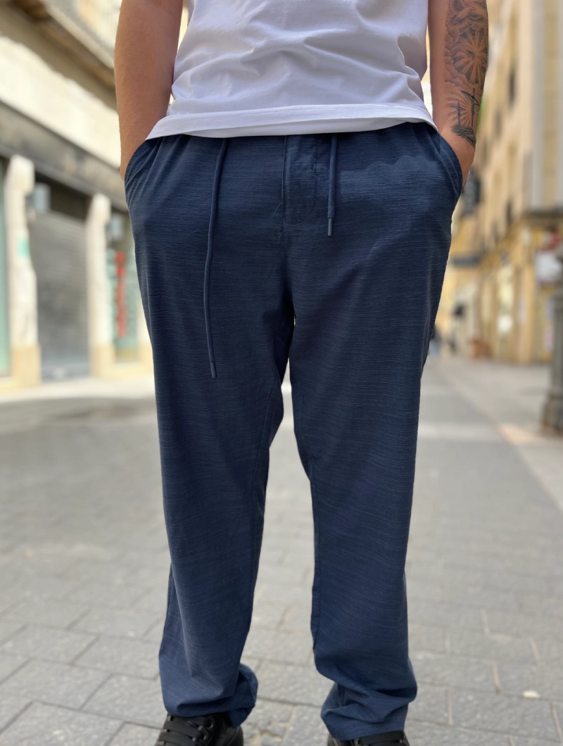 Pantalón Estilo Lino azul marino