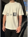 CAMISETA OVER ETICHETTA BEIGE