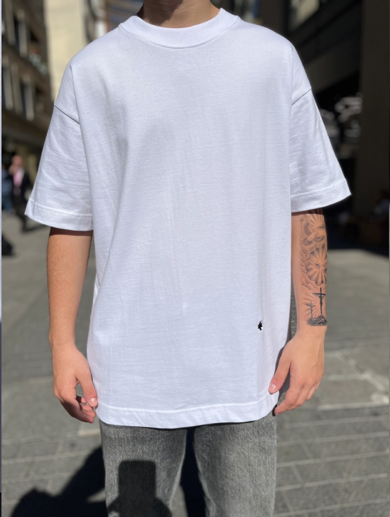 CAMISETA NORTH LA AMERICAN FIT LOGO ABAJO BLANCA