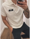 POLO ETICHETTA Regular Crema