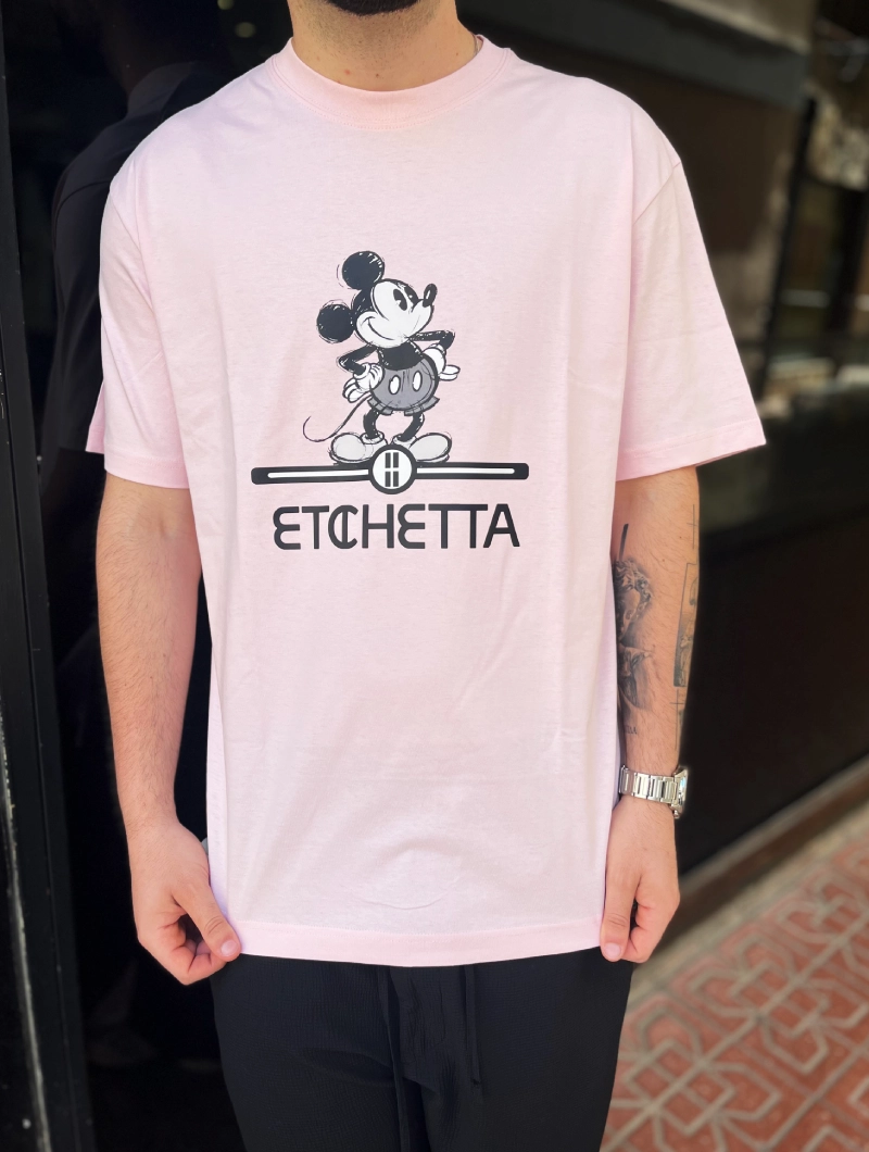 Camiseta ET Mickey Rosa Over