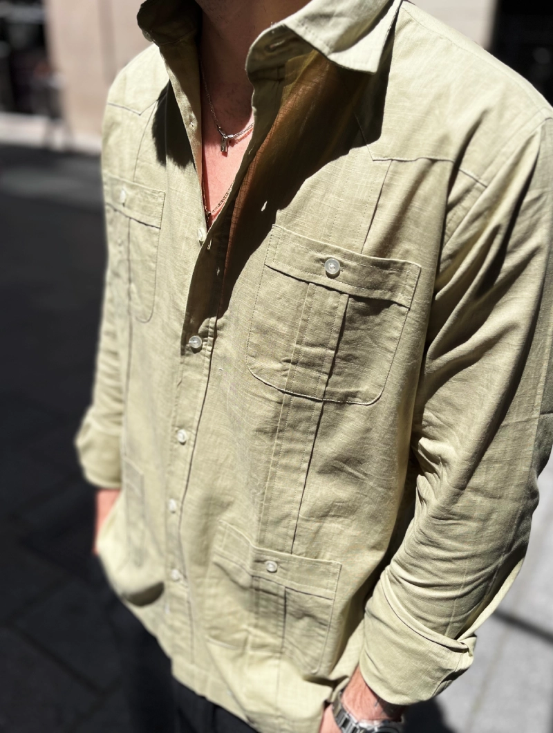 Camisa Guayabera Verde