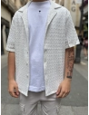 CAMISA CORTA ESTILO LINO BLANCA