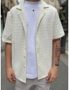 CAMISA CORTA ESTILO LINO BEIGE