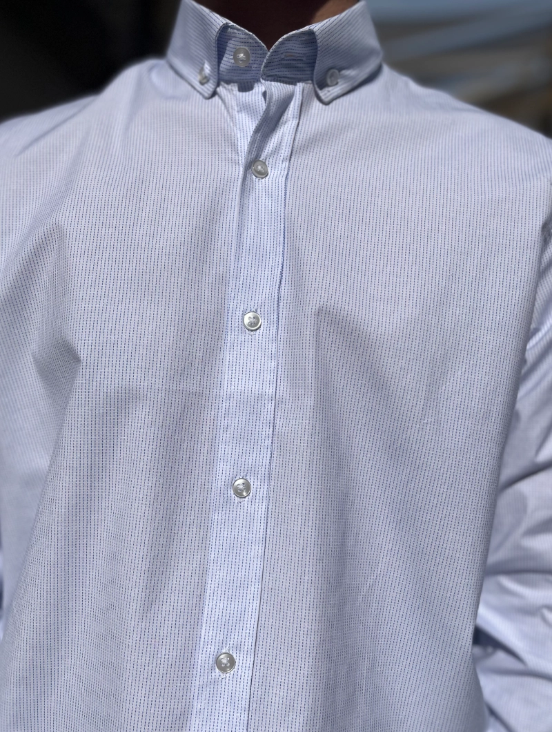 Camisa Rayas North Azul