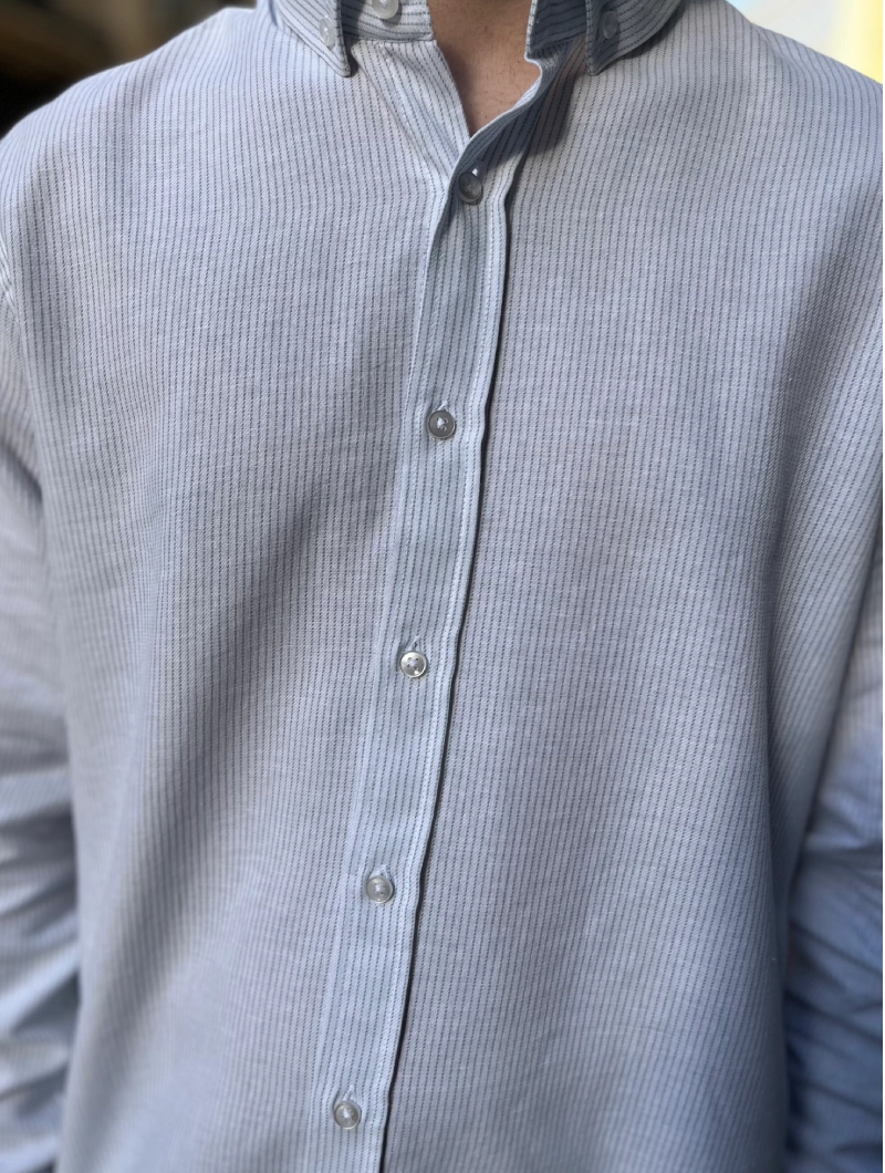 Camisa Rayas North Blanca y Verde