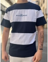 CAMISETA SOULS & BONES RAYAS AZUL MARINO