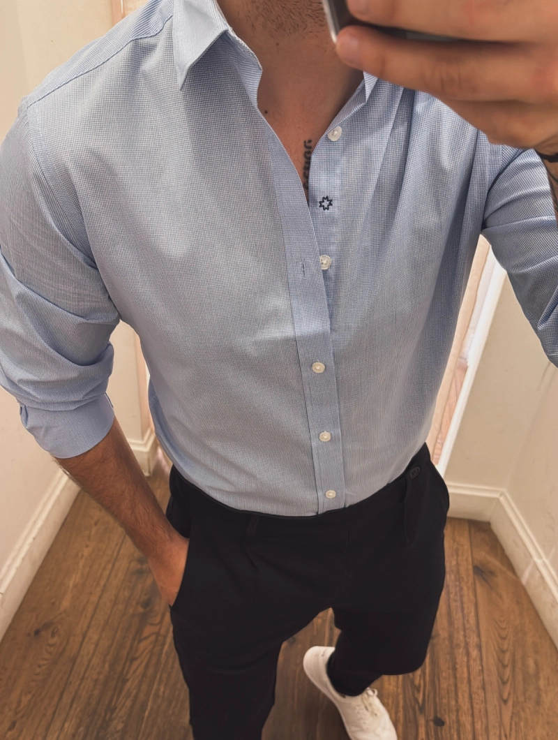 Camisa Regular Extra Larga Cuadro Bichi