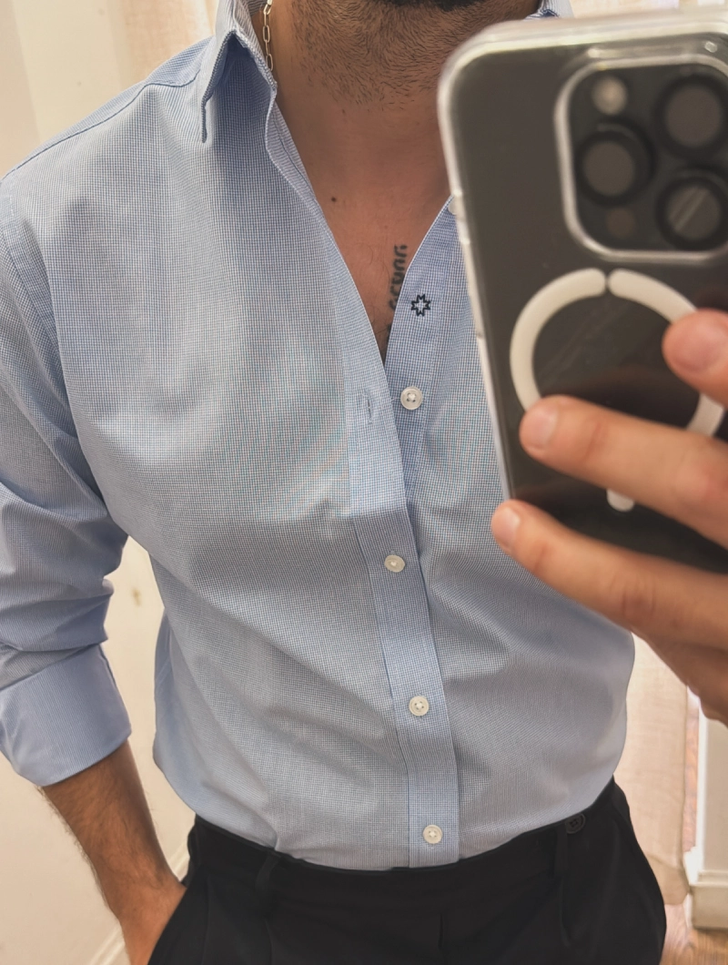 Camisa Regular Extra Larga Cuadro Bichi