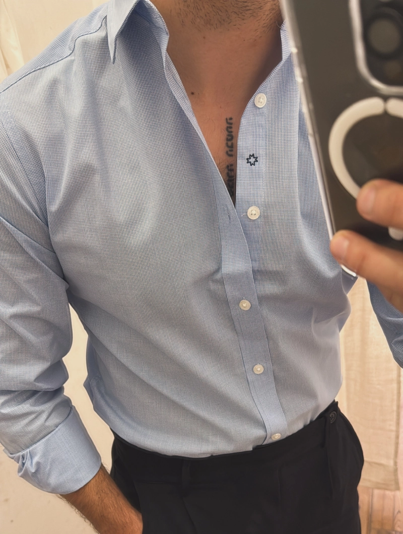 Camisa Regular Extra Larga Cuadro Bichi