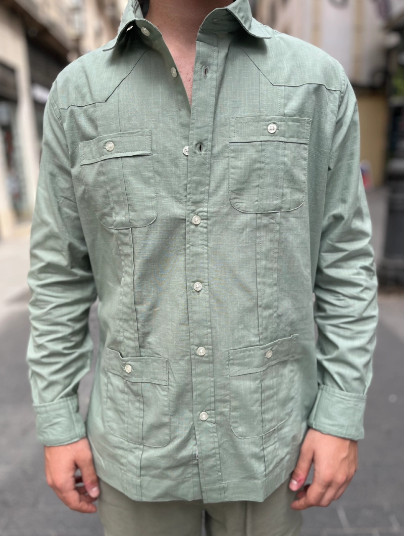 Camisa Guayabera Verde