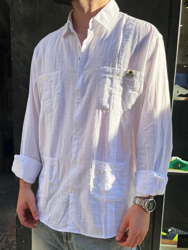 Camisa Guayabera Blanca North