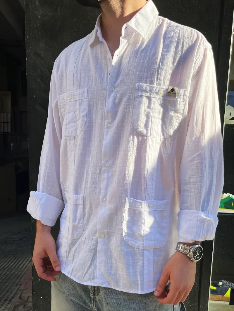 Camisa Guayabera Blanca North