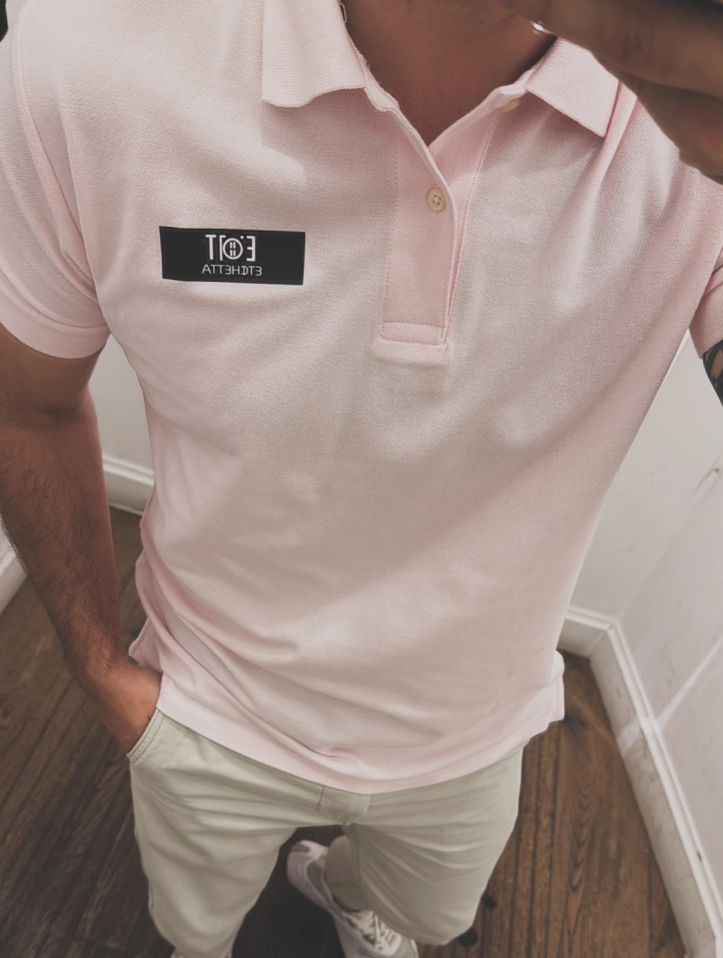 POLO ETICHETTA Regular Rosa