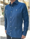 Camisa Guayabera Azul Marino